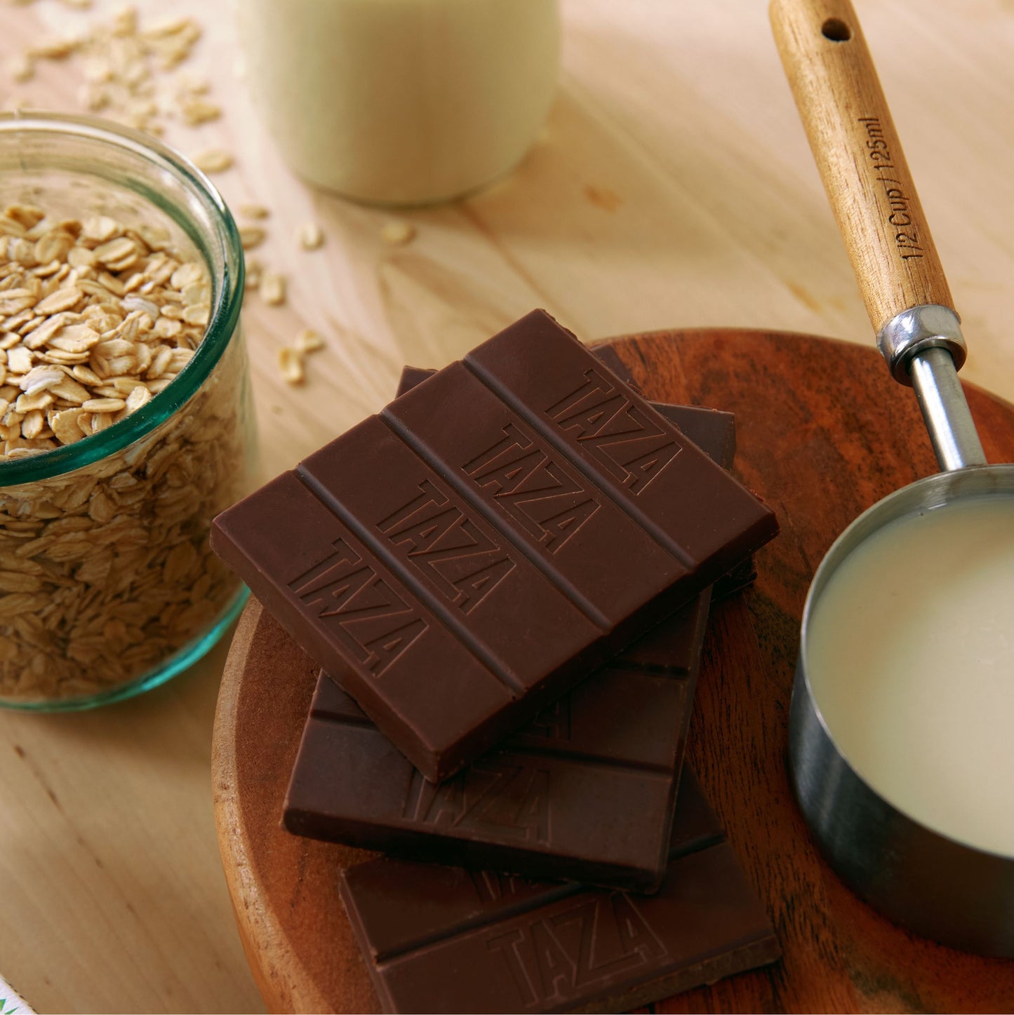 Close up shot of Taza Oat Milk Bars