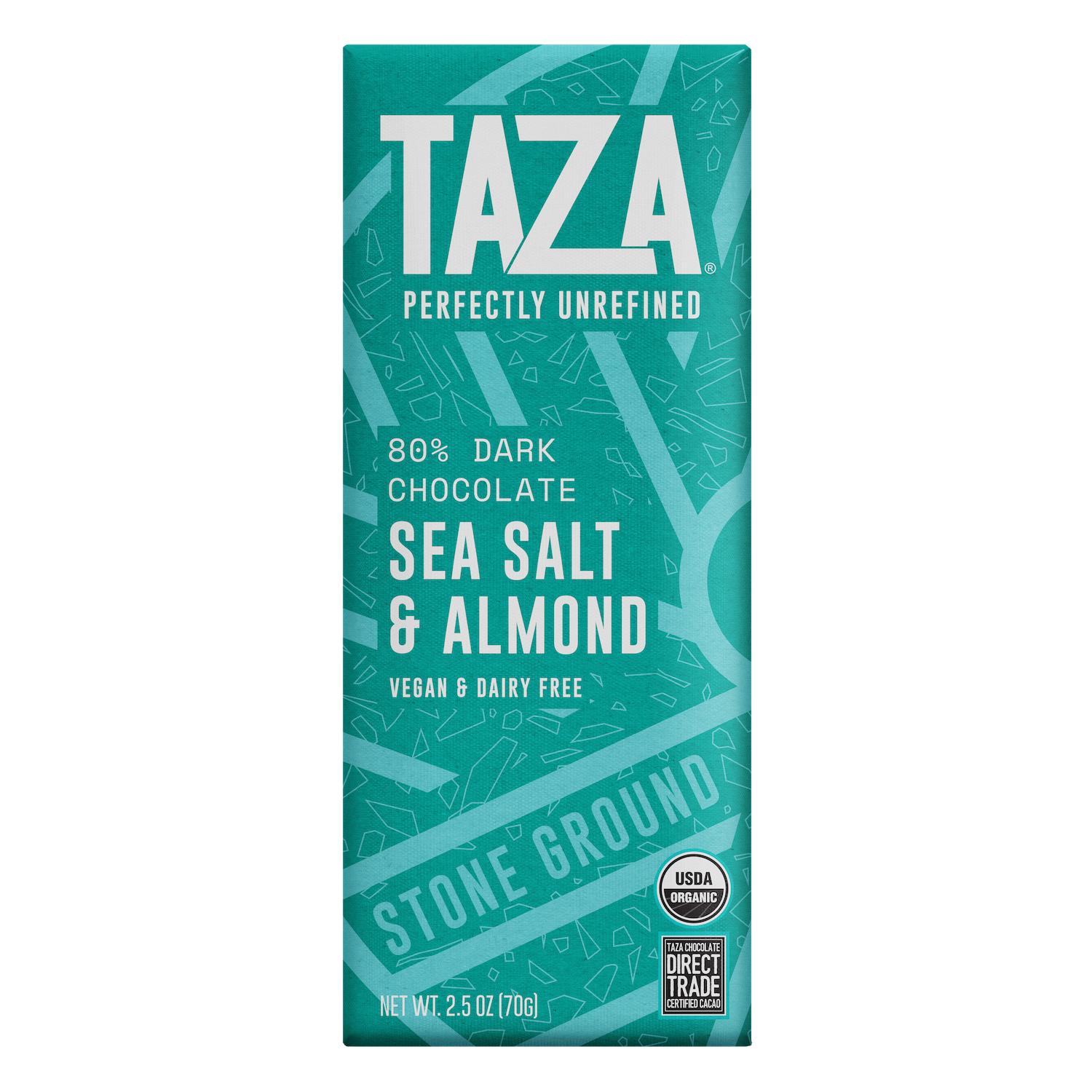 Taza 80% cacao Sea Salt & Almond chocolate bar