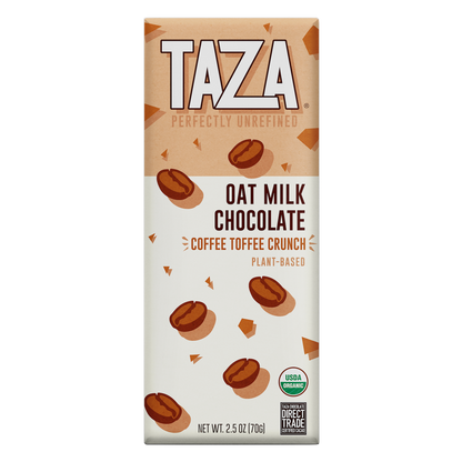 Taza Oat Milk Chocolate Bar with Coffee Toffee Crunch 