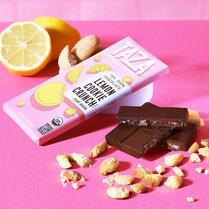 Taza Chocolate 70% dark Lemon Cookie Crunch Bar